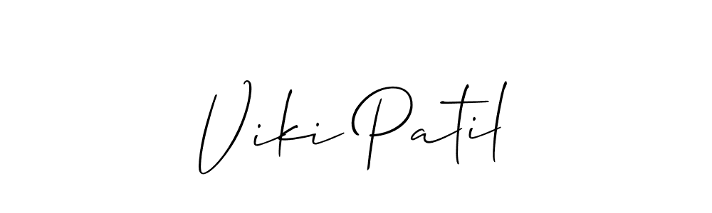 Viki Patil stylish signature style. Best Handwritten Sign (Allison_Script) for my name. Handwritten Signature Collection Ideas for my name Viki Patil. Viki Patil signature style 2 images and pictures png