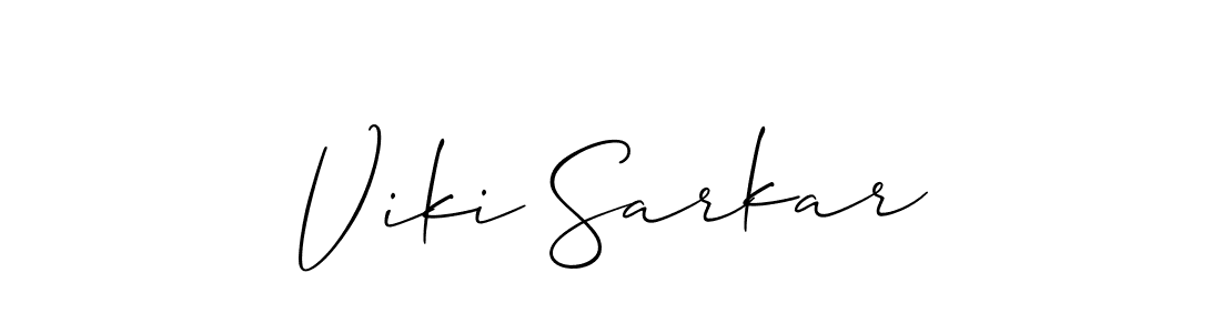 Design your own signature with our free online signature maker. With this signature software, you can create a handwritten (Allison_Script) signature for name Viki Sarkar. Viki Sarkar signature style 2 images and pictures png