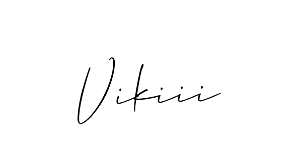 Make a beautiful signature design for name Vikiii. With this signature (Allison_Script) style, you can create a handwritten signature for free. Vikiii signature style 2 images and pictures png