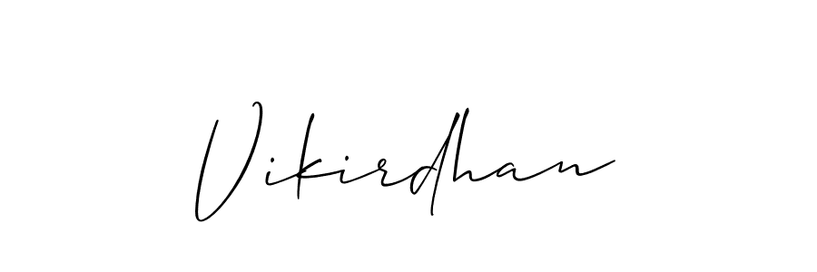 How to make Vikirdhan name signature. Use Allison_Script style for creating short signs online. This is the latest handwritten sign. Vikirdhan signature style 2 images and pictures png