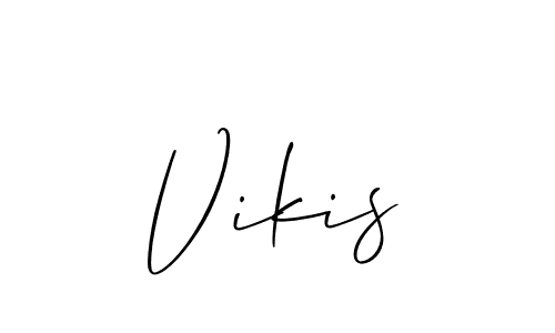 Also You can easily find your signature by using the search form. We will create Vikis name handwritten signature images for you free of cost using Allison_Script sign style. Vikis signature style 2 images and pictures png