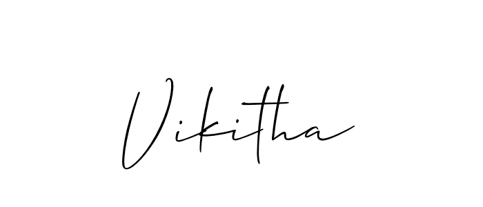 Make a beautiful signature design for name Vikitha. Use this online signature maker to create a handwritten signature for free. Vikitha signature style 2 images and pictures png