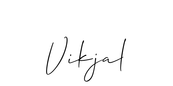 Also You can easily find your signature by using the search form. We will create Vikjal name handwritten signature images for you free of cost using Allison_Script sign style. Vikjal signature style 2 images and pictures png
