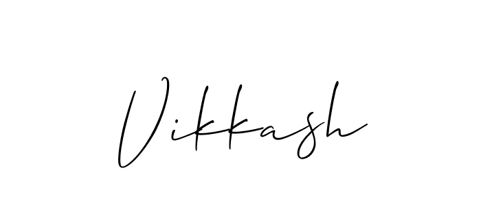 Similarly Allison_Script is the best handwritten signature design. Signature creator online .You can use it as an online autograph creator for name Vikkash. Vikkash signature style 2 images and pictures png
