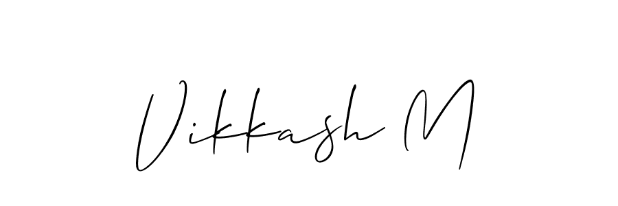Make a beautiful signature design for name Vikkash M. Use this online signature maker to create a handwritten signature for free. Vikkash M signature style 2 images and pictures png