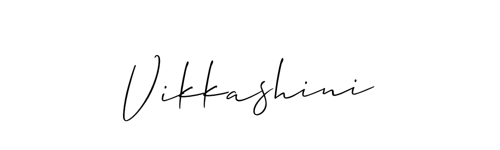 Create a beautiful signature design for name Vikkashini. With this signature (Allison_Script) fonts, you can make a handwritten signature for free. Vikkashini signature style 2 images and pictures png