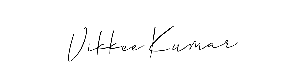 It looks lik you need a new signature style for name Vikkee Kumar. Design unique handwritten (Allison_Script) signature with our free signature maker in just a few clicks. Vikkee Kumar signature style 2 images and pictures png