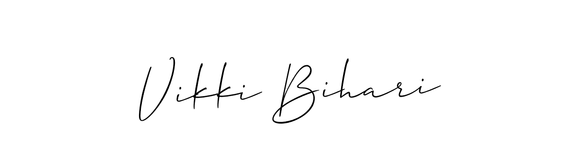 Best and Professional Signature Style for Vikki Bihari. Allison_Script Best Signature Style Collection. Vikki Bihari signature style 2 images and pictures png