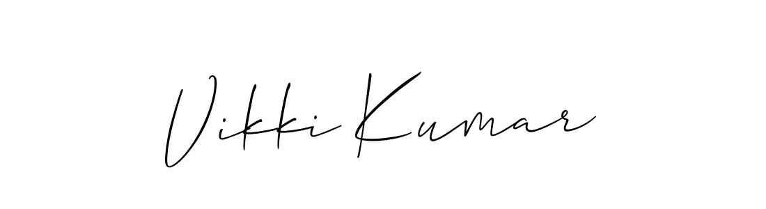 Use a signature maker to create a handwritten signature online. With this signature software, you can design (Allison_Script) your own signature for name Vikki Kumar. Vikki Kumar signature style 2 images and pictures png