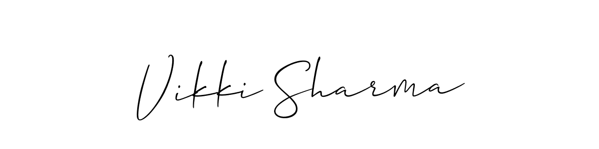 Check out images of Autograph of Vikki Sharma name. Actor Vikki Sharma Signature Style. Allison_Script is a professional sign style online. Vikki Sharma signature style 2 images and pictures png