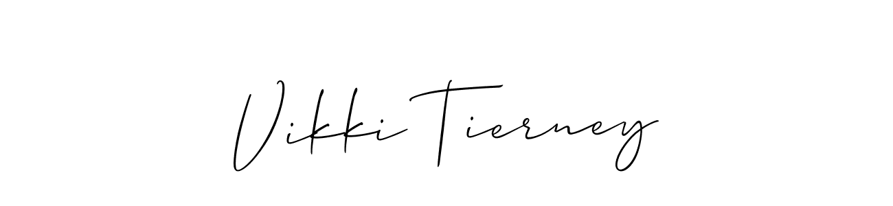 Use a signature maker to create a handwritten signature online. With this signature software, you can design (Allison_Script) your own signature for name Vikki Tierney. Vikki Tierney signature style 2 images and pictures png