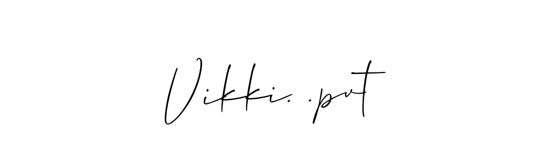 if you are searching for the best signature style for your name Vikki. .pvt. so please give up your signature search. here we have designed multiple signature styles  using Allison_Script. Vikki. .pvt signature style 2 images and pictures png