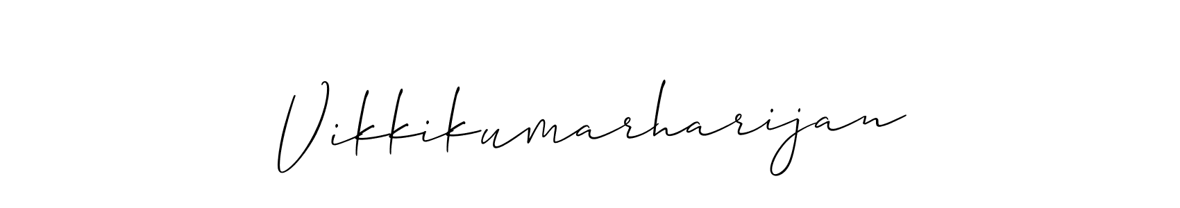 if you are searching for the best signature style for your name Vikkikumarharijan. so please give up your signature search. here we have designed multiple signature styles  using Allison_Script. Vikkikumarharijan signature style 2 images and pictures png