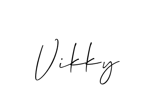 Design your own signature with our free online signature maker. With this signature software, you can create a handwritten (Allison_Script) signature for name Vikky. Vikky signature style 2 images and pictures png