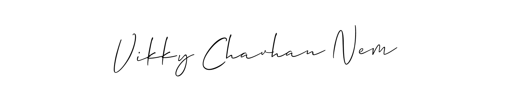 Make a beautiful signature design for name Vikky Chavhan Nem. Use this online signature maker to create a handwritten signature for free. Vikky Chavhan Nem signature style 2 images and pictures png