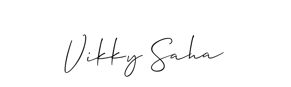 Use a signature maker to create a handwritten signature online. With this signature software, you can design (Allison_Script) your own signature for name Vikky Saha. Vikky Saha signature style 2 images and pictures png