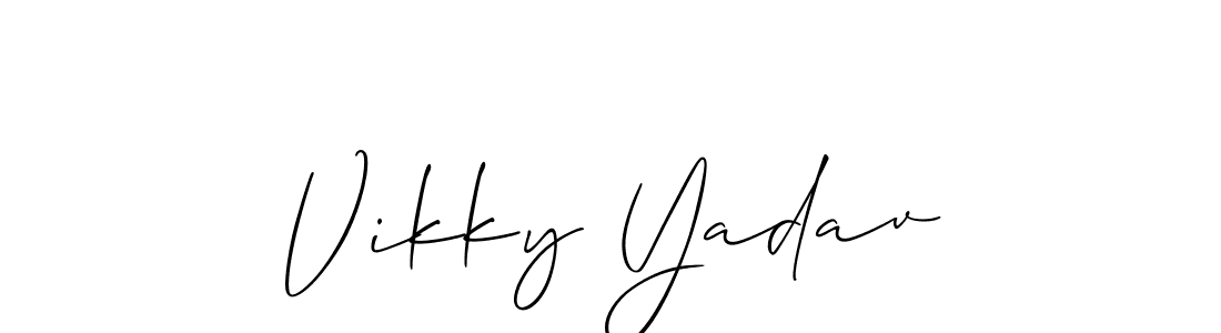 Make a beautiful signature design for name Vikky Yadav. Use this online signature maker to create a handwritten signature for free. Vikky Yadav signature style 2 images and pictures png