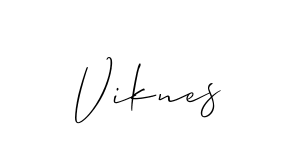 You should practise on your own different ways (Allison_Script) to write your name (Viknes) in signature. don't let someone else do it for you. Viknes signature style 2 images and pictures png