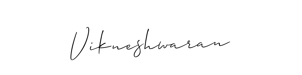 How to make Vikneshwaran name signature. Use Allison_Script style for creating short signs online. This is the latest handwritten sign. Vikneshwaran signature style 2 images and pictures png