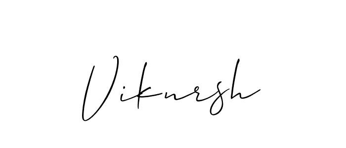 How to make Viknrsh signature? Allison_Script is a professional autograph style. Create handwritten signature for Viknrsh name. Viknrsh signature style 2 images and pictures png