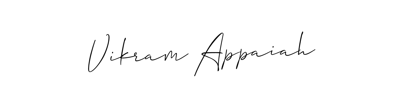 Design your own signature with our free online signature maker. With this signature software, you can create a handwritten (Allison_Script) signature for name Vikram Appaiah. Vikram Appaiah signature style 2 images and pictures png