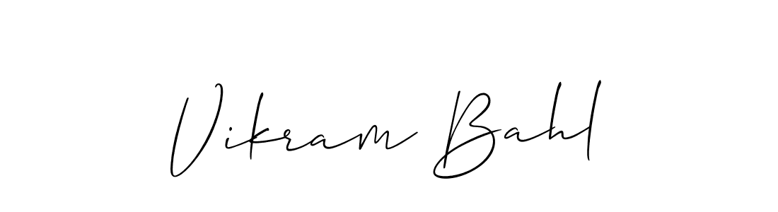 It looks lik you need a new signature style for name Vikram Bahl. Design unique handwritten (Allison_Script) signature with our free signature maker in just a few clicks. Vikram Bahl signature style 2 images and pictures png