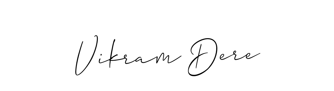 Make a beautiful signature design for name Vikram Dere. With this signature (Allison_Script) style, you can create a handwritten signature for free. Vikram Dere signature style 2 images and pictures png