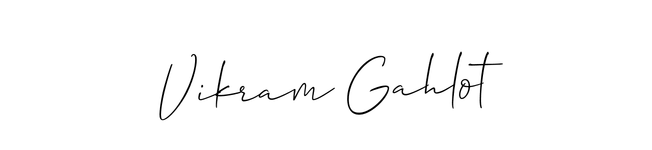 How to Draw Vikram Gahlot signature style? Allison_Script is a latest design signature styles for name Vikram Gahlot. Vikram Gahlot signature style 2 images and pictures png