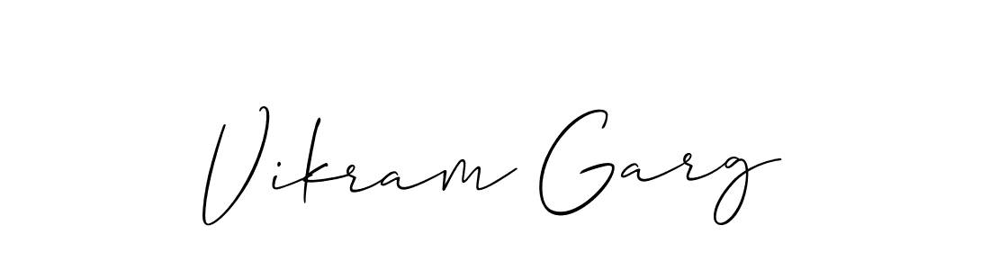 Create a beautiful signature design for name Vikram Garg. With this signature (Allison_Script) fonts, you can make a handwritten signature for free. Vikram Garg signature style 2 images and pictures png