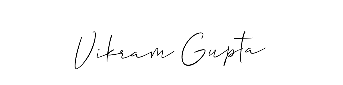 Allison_Script is a professional signature style that is perfect for those who want to add a touch of class to their signature. It is also a great choice for those who want to make their signature more unique. Get Vikram Gupta name to fancy signature for free. Vikram Gupta signature style 2 images and pictures png