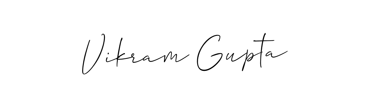 if you are searching for the best signature style for your name Vikram Gupta. so please give up your signature search. here we have designed multiple signature styles  using Allison_Script. Vikram Gupta signature style 2 images and pictures png