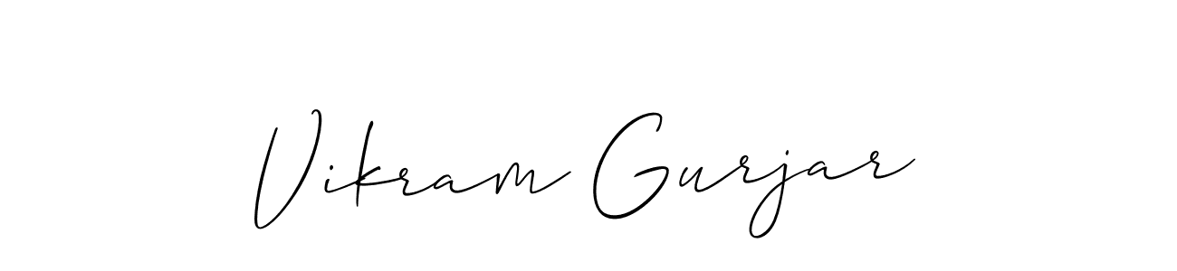 Vikram Gurjar stylish signature style. Best Handwritten Sign (Allison_Script) for my name. Handwritten Signature Collection Ideas for my name Vikram Gurjar. Vikram Gurjar signature style 2 images and pictures png