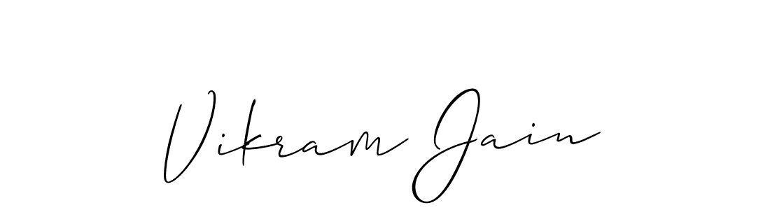 Make a beautiful signature design for name Vikram Jain. With this signature (Allison_Script) style, you can create a handwritten signature for free. Vikram Jain signature style 2 images and pictures png