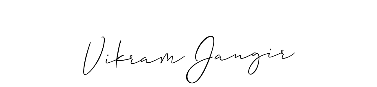 Also You can easily find your signature by using the search form. We will create Vikram Jangir name handwritten signature images for you free of cost using Allison_Script sign style. Vikram Jangir signature style 2 images and pictures png