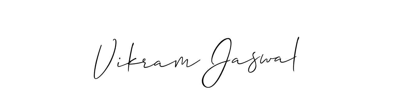 Allison_Script is a professional signature style that is perfect for those who want to add a touch of class to their signature. It is also a great choice for those who want to make their signature more unique. Get Vikram Jaswal name to fancy signature for free. Vikram Jaswal signature style 2 images and pictures png