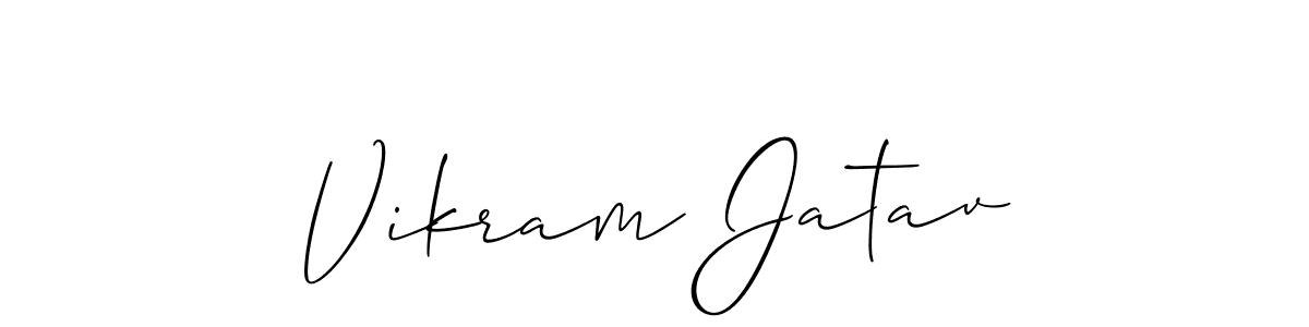 Vikram Jatav stylish signature style. Best Handwritten Sign (Allison_Script) for my name. Handwritten Signature Collection Ideas for my name Vikram Jatav. Vikram Jatav signature style 2 images and pictures png