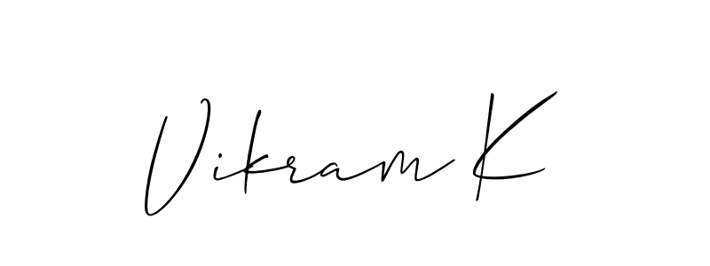 Also we have Vikram K name is the best signature style. Create professional handwritten signature collection using Allison_Script autograph style. Vikram K signature style 2 images and pictures png