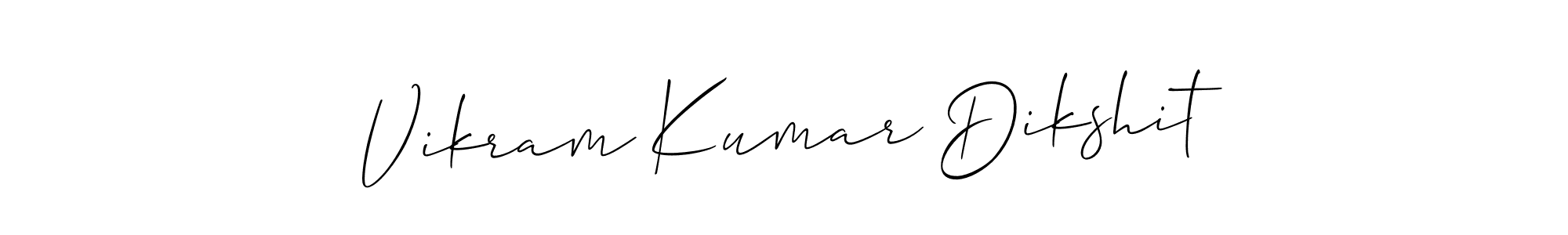 How to make Vikram Kumar Dikshit signature? Allison_Script is a professional autograph style. Create handwritten signature for Vikram Kumar Dikshit name. Vikram Kumar Dikshit signature style 2 images and pictures png