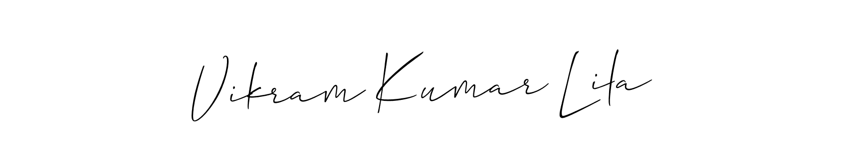 How to make Vikram Kumar Lila signature? Allison_Script is a professional autograph style. Create handwritten signature for Vikram Kumar Lila name. Vikram Kumar Lila signature style 2 images and pictures png