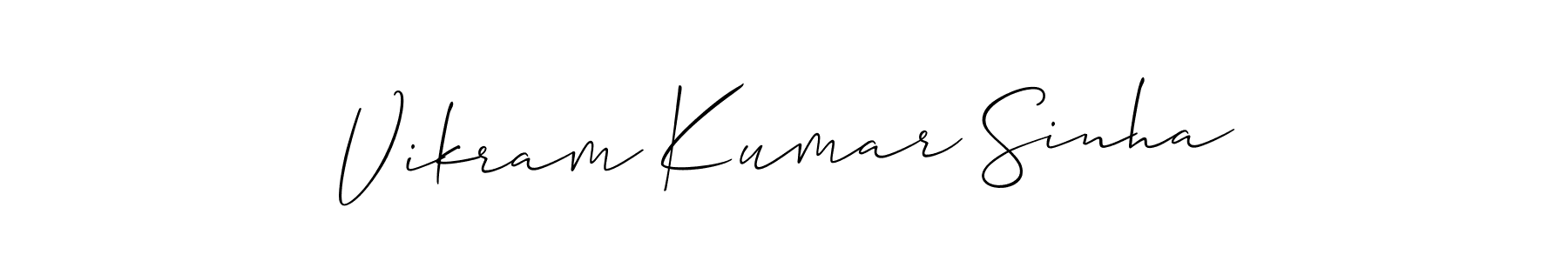 Create a beautiful signature design for name Vikram Kumar Sinha. With this signature (Allison_Script) fonts, you can make a handwritten signature for free. Vikram Kumar Sinha signature style 2 images and pictures png