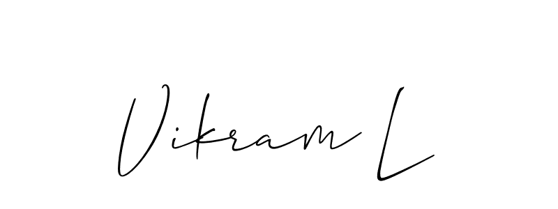 Make a beautiful signature design for name Vikram L. Use this online signature maker to create a handwritten signature for free. Vikram L signature style 2 images and pictures png