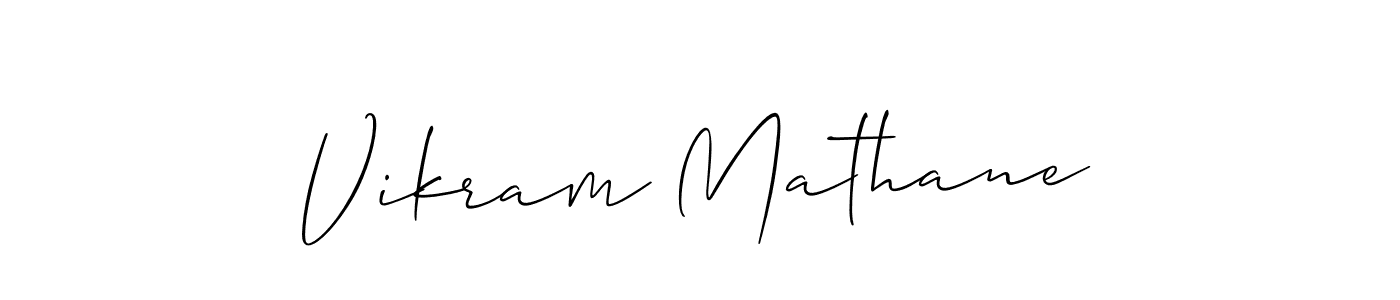 Also we have Vikram Mathane name is the best signature style. Create professional handwritten signature collection using Allison_Script autograph style. Vikram Mathane signature style 2 images and pictures png