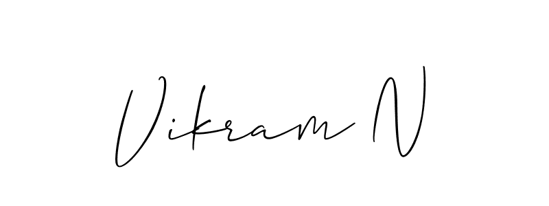Allison_Script is a professional signature style that is perfect for those who want to add a touch of class to their signature. It is also a great choice for those who want to make their signature more unique. Get Vikram N name to fancy signature for free. Vikram N signature style 2 images and pictures png
