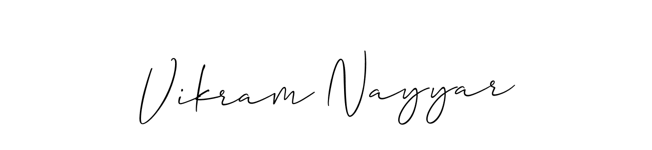 Create a beautiful signature design for name Vikram Nayyar. With this signature (Allison_Script) fonts, you can make a handwritten signature for free. Vikram Nayyar signature style 2 images and pictures png