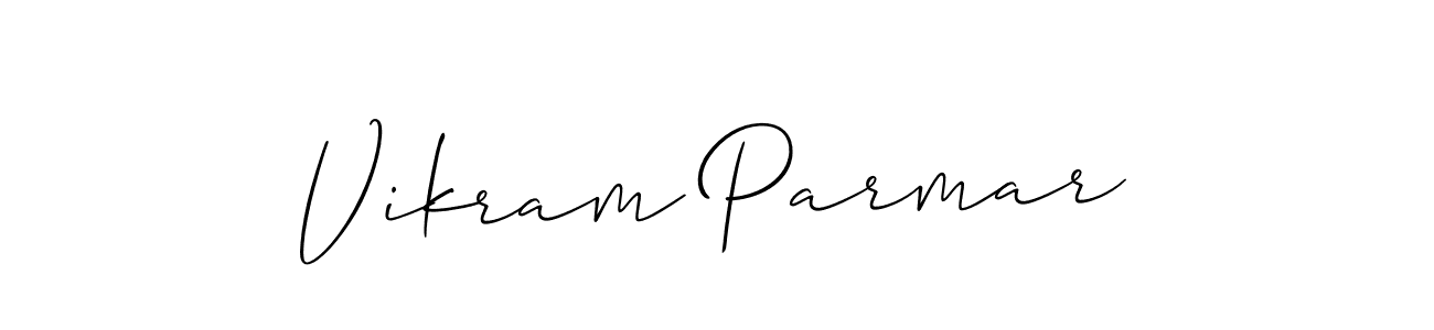 if you are searching for the best signature style for your name Vikram Parmar. so please give up your signature search. here we have designed multiple signature styles  using Allison_Script. Vikram Parmar signature style 2 images and pictures png