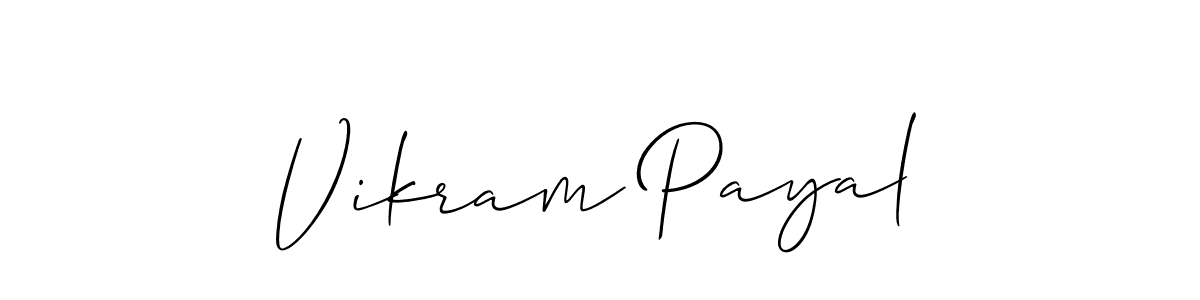 Use a signature maker to create a handwritten signature online. With this signature software, you can design (Allison_Script) your own signature for name Vikram Payal. Vikram Payal signature style 2 images and pictures png