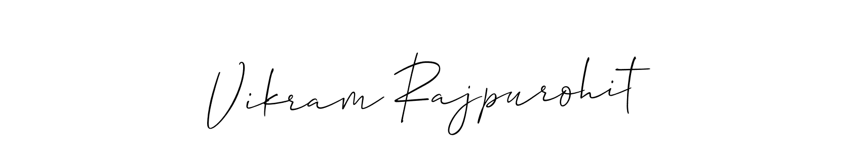 Allison_Script is a professional signature style that is perfect for those who want to add a touch of class to their signature. It is also a great choice for those who want to make their signature more unique. Get Vikram Rajpurohit name to fancy signature for free. Vikram Rajpurohit signature style 2 images and pictures png