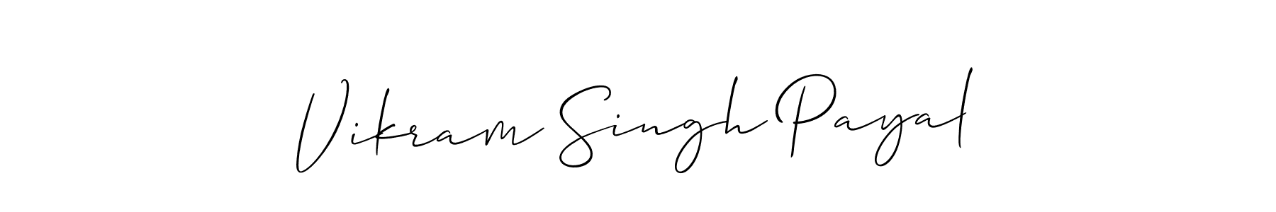 Make a short Vikram Singh Payal signature style. Manage your documents anywhere anytime using Allison_Script. Create and add eSignatures, submit forms, share and send files easily. Vikram Singh Payal signature style 2 images and pictures png