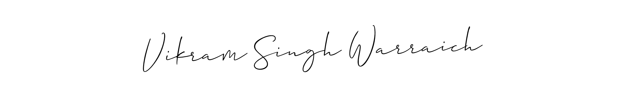 Design your own signature with our free online signature maker. With this signature software, you can create a handwritten (Allison_Script) signature for name Vikram Singh Warraich. Vikram Singh Warraich signature style 2 images and pictures png