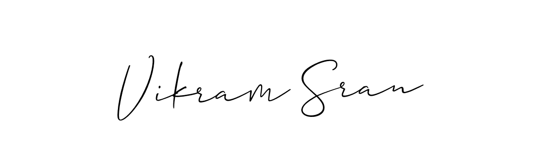 Vikram Sran stylish signature style. Best Handwritten Sign (Allison_Script) for my name. Handwritten Signature Collection Ideas for my name Vikram Sran. Vikram Sran signature style 2 images and pictures png